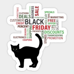 Cat Black Friday Sticker